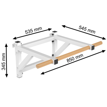 Drabinka gimnastyczna metal-drewno 210x75 cm z drążkiem do ćwiczeń Endorfit