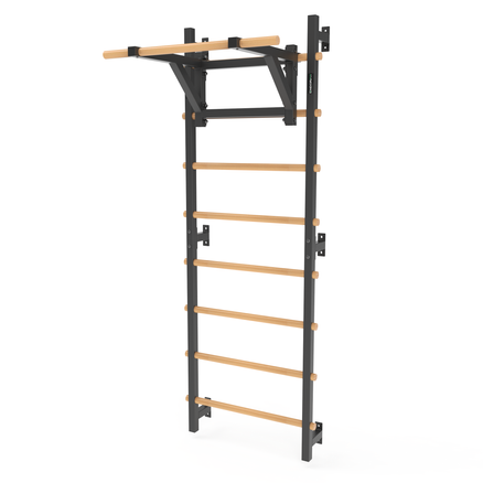 Drabinka gimnastyczna metal-drewno 210x75 cm z drążkiem do ćwiczeń Endorfit