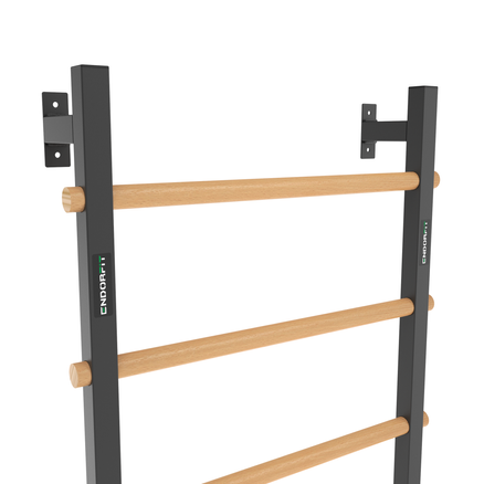 Drabinka gimnastyczna metal-drewno 210x75 cm z drążkiem do ćwiczeń Endorfit