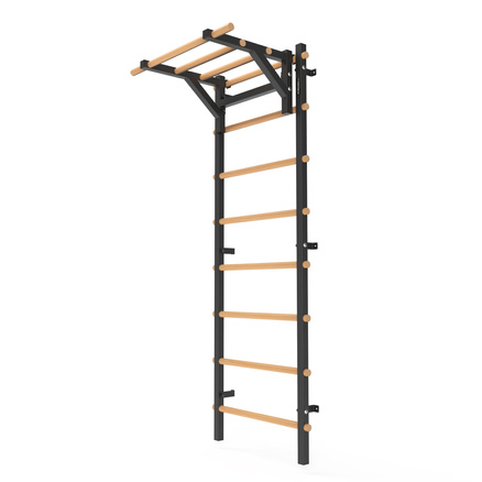 Drabinka gimnastyczna metal-drewno 210x75 cm z drążkiem do ćwiczeń Endorfit