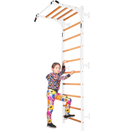 Drabinka gimnastyczna metal-drewno 232x85 cm z drążkiem do ćwiczeń Endorfit EH-DG22