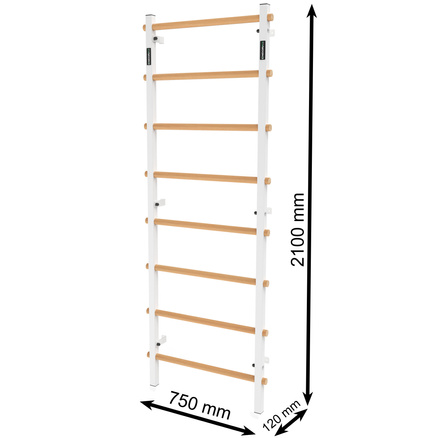 Drabinka gimnastyczna metal-drewno 210x75 cm z drążkiem do ćwiczeń Endorfit
