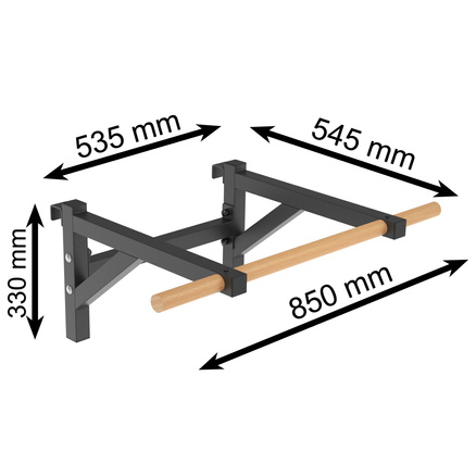 Drabinka gimnastyczna metal-drewno 210x75 cm z drążkiem do ćwiczeń Endorfit