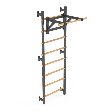 Drabinka gimnastyczna metal-drewno 210x75 cm z drążkiem do ćwiczeń Endorfit