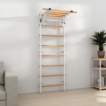 Drabinka gimnastyczna metal-drewno 210x75 cm z drążkiem do ćwiczeń Endorfit