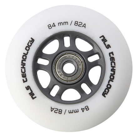 Kółka do łyżworolek PU 82A 4 szt. + ABEC-9 Chrome 8 szt. Nils Extreme