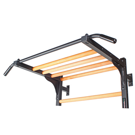 Drabinka gimnastyczna metal-drewno 232x85 cm z drążkiem do ćwiczeń Endorfit EH-DG22