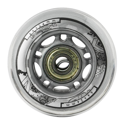 Zestaw: kółka do łyżworolek PU 82A 4 szt. + łożyska ABEC-7 Chrome 8 szt. Nils Extreme