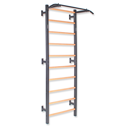 Drabinka gimnastyczna metal-drewno z drążkiem do podciągania 231x75,5 cm Endorfit EH-DG13