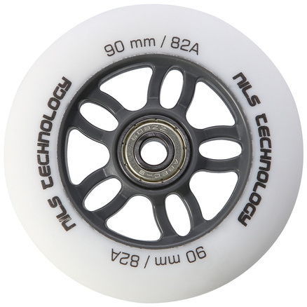 Kółka do łyżworolek PU 82A 4 szt. + ABEC-9 Chrome 8 szt. Nils Extreme