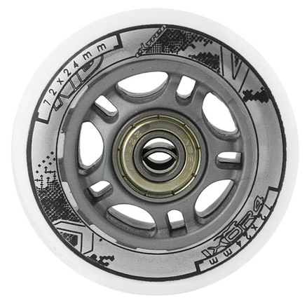 Zestaw: kółka do łyżworolek PU 82A 4 sztuki + łożyska ABEC-7 Chrome 8 sztuk Nils
