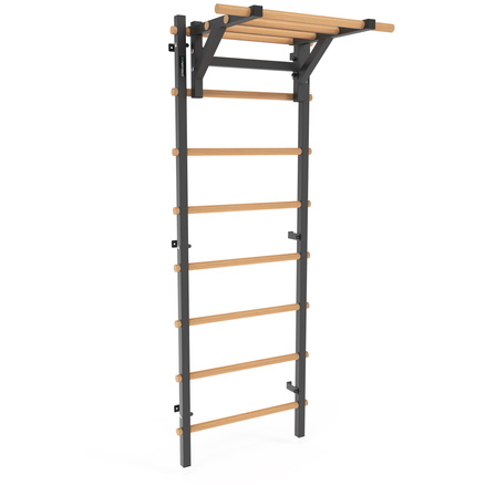 Drabinka gimnastyczna metal-drewno 210x75 cm z drążkiem do ćwiczeń Endorfit