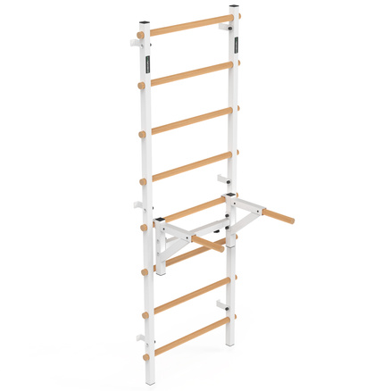 Drabinka gimnastyczna metal-drewno 210x75 cm z drążkiem do dipów, pompek ENDORFIT