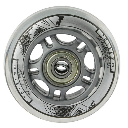 Zestaw: kółka do łyżworolek PU 82A 4 szt. + łożyska ABEC-7 Chrome 8 szt. Nils Extreme