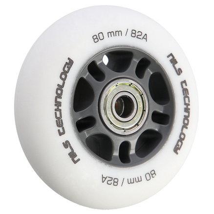 Kółka do łyżworolek PU 82A 4 szt. + ABEC-9 Chrome 8 szt. Nils Extreme