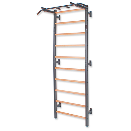 Drabinka gimnastyczna metal-drewno z drążkiem do podciągania 231x75,5 cm Endorfit EH-DG15