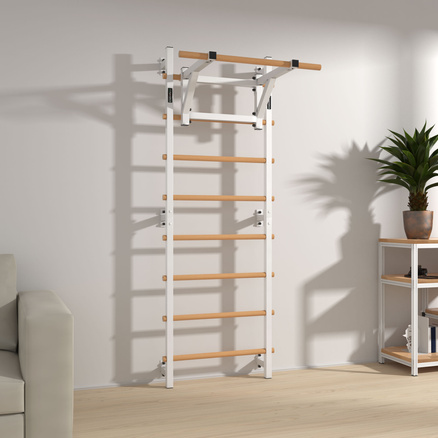 Drabinka gimnastyczna metal-drewno 210x75 cm z drążkiem do ćwiczeń Endorfit