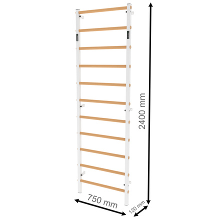 Drabinka gimnastyczna metal-drewno 240x75 cm Endorfit EH-DG05