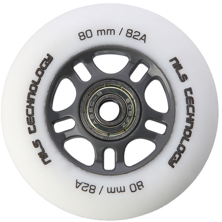 Kółka do łyżworolek PU 82A 4 szt. + ABEC-9 Chrome 8 szt. Nils Extreme