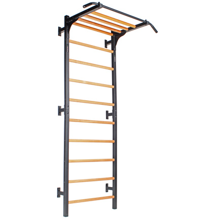 Drabinka gimnastyczna metal-drewno 232x85 cm z drążkiem do ćwiczeń Endorfit EH-DG22