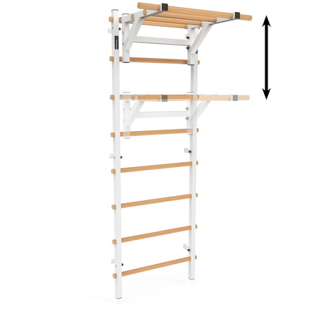 Drabinka gimnastyczna metal-drewno 210x75 cm z drążkiem do ćwiczeń Endorfit