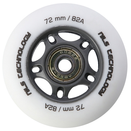 Kółka do łyżworolek PU 82A 4 szt. + ABEC-9 Chrome 8 szt. Nils Extreme