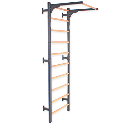 Drabinka gimnastyczna metal-drewno 232x85,5 cm z drążkiem do ćwiczeń Endorfit EH-DG21