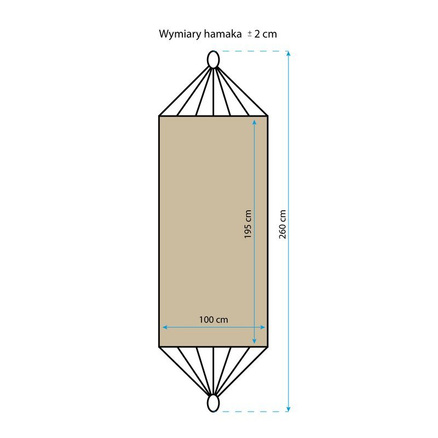 Hamak 1-osobowy 200x100 cm Royokamp